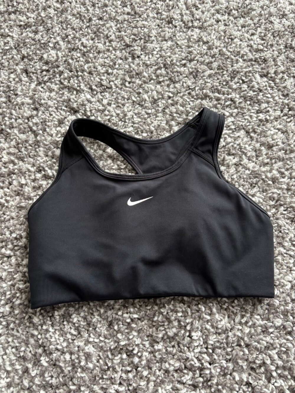 Nike Swoosh Dri-FIT Sports Bra Medium Black